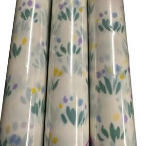 Vtg 1986 Rubbermaid Tulip Garden Shelf Liner Roll 5418 Smooth N Easy Lot of 3
